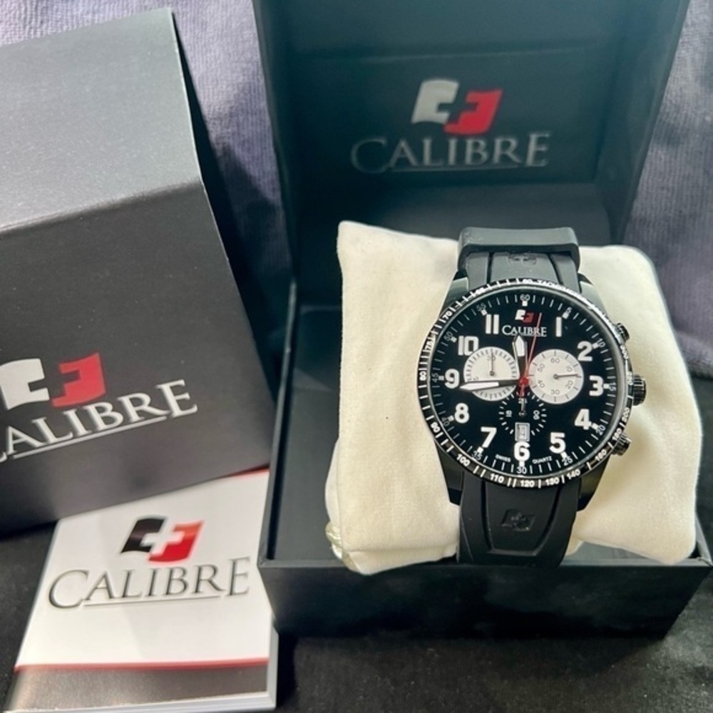 Calibre Lancer Chronograph Date Designer Sports Men’s Watch - Picture 7 of 7